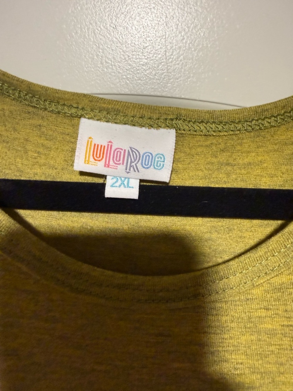 LuLaRoe Olive Green Maxi T-Shirt Dress - Picture 3 of 3